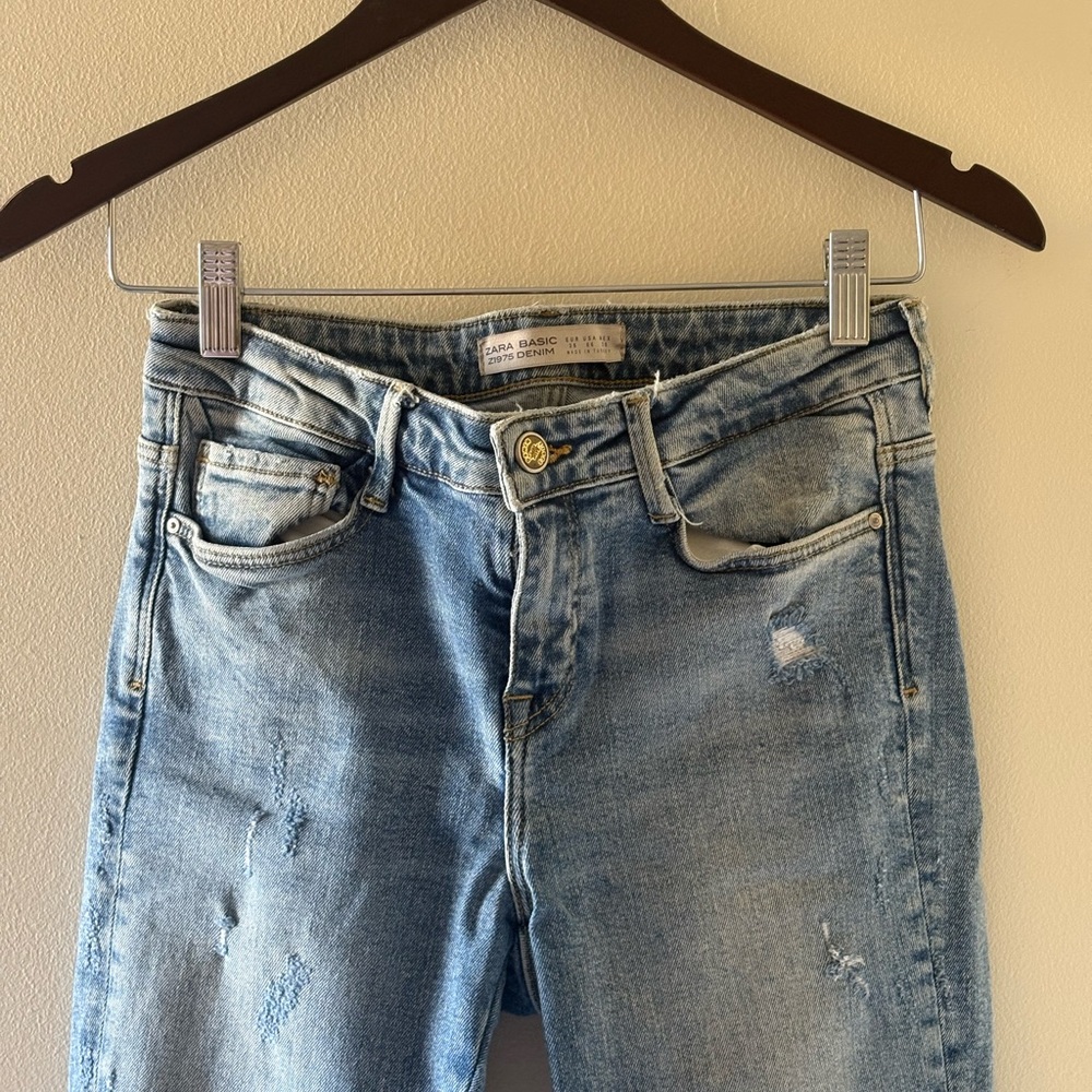 Zara Light Blue Skinny Jeans